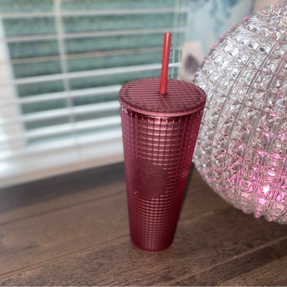 Starbucks Pink Jelly Grid Soft Touch Tumbler Venti 2023 - Picture 9 of 15